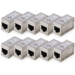 Digitus CAT 6 MODULAR COUP.SHIELD 10X 8P8C-1:1 METAL HOUSING