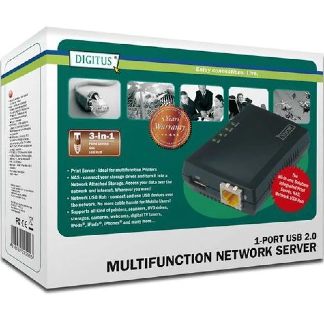 Digitus DN-13020 1x USB/100-Mbit