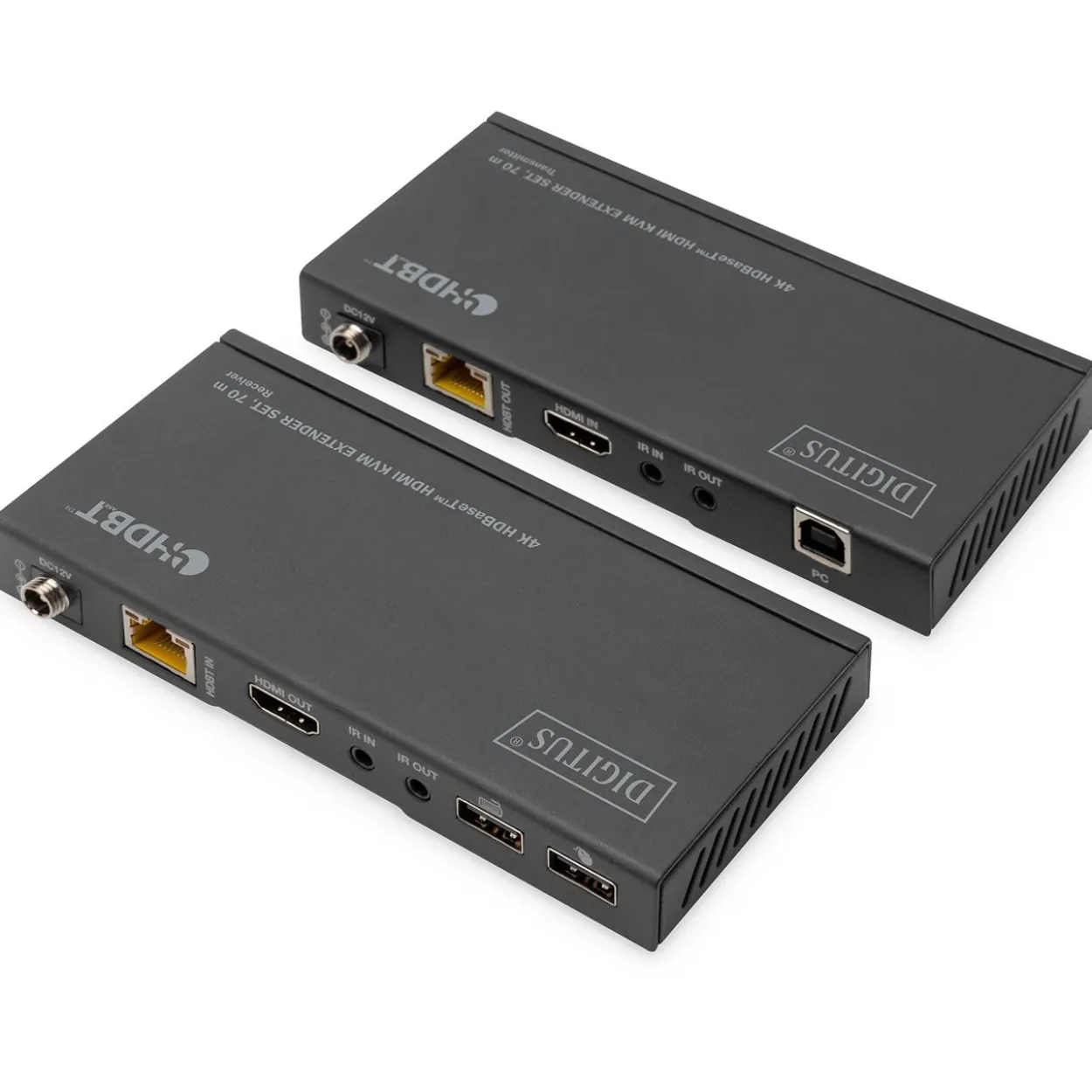 Digitus DS-55512 - Sender und Empfänger - Video/Audio/Infrarot/USB Extender - HDMI, HDBaseT
