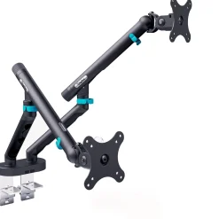DIGITUS DUAL MONITOR MOUNT2X35 2X10KG MECH.FEDERVESA:75X75100X100BLK