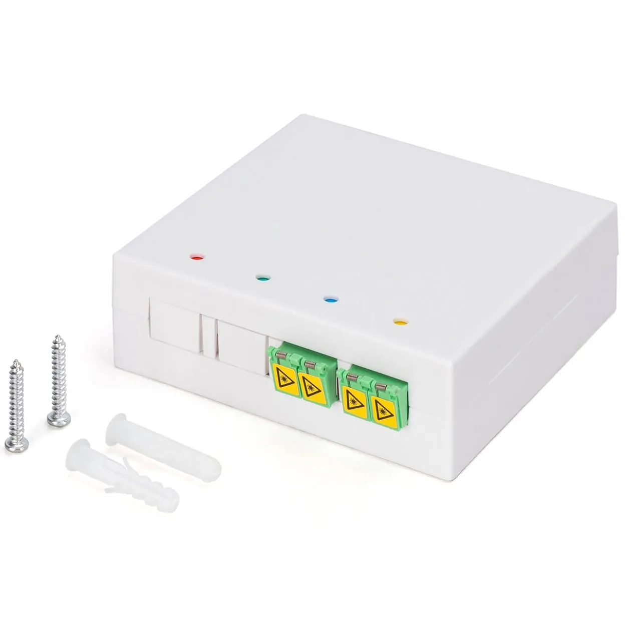 Digitus FTTH Gehäuse mit 2 x LC/APC DX Kupplung mit Shutter