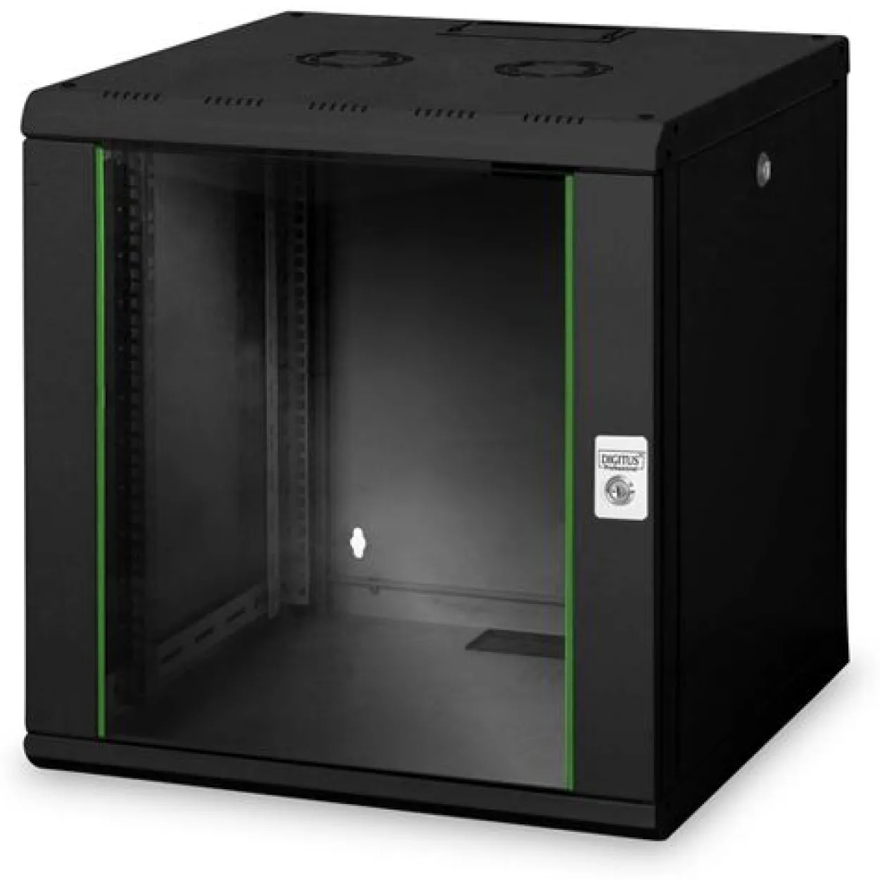 Digitus 12HE Wandgehäuse Unique 643x600x600mm RAL 9005, schwarz