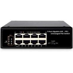 Digitus Industrie 7-Port Gigabit PoE+ Switch mit 1xPD-Port