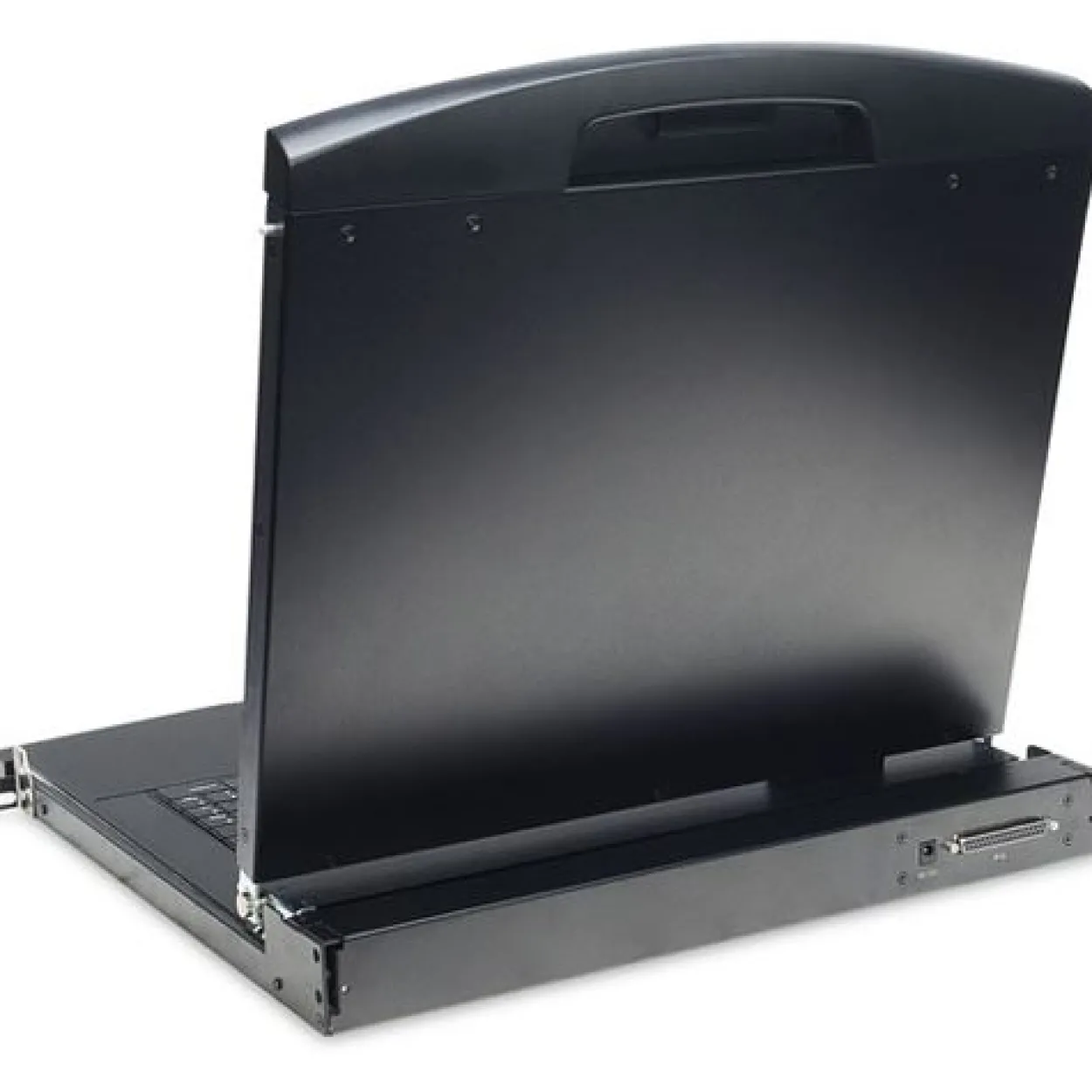 Digitus Modulare Konsole mit 483cm 19" TFT 1 Port KVM & Touchpad deutsche Tastatur RAL 9005 - schwarz