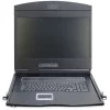 Digitus Modulare Konsole mit 19"l TFT 16 Port KVM & Touchpad deutsche Tastatur RAL 9005 - schwarz