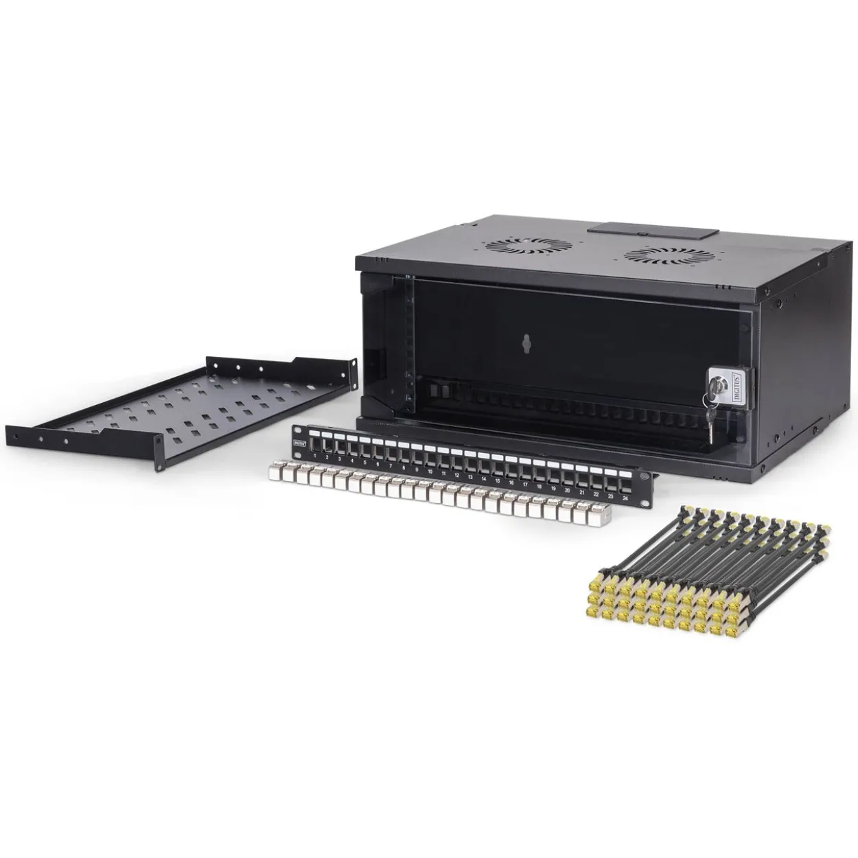Digitus Netzwerk-Set 483 mm (19") - 4HE, 540x400 mm (BxT) sw