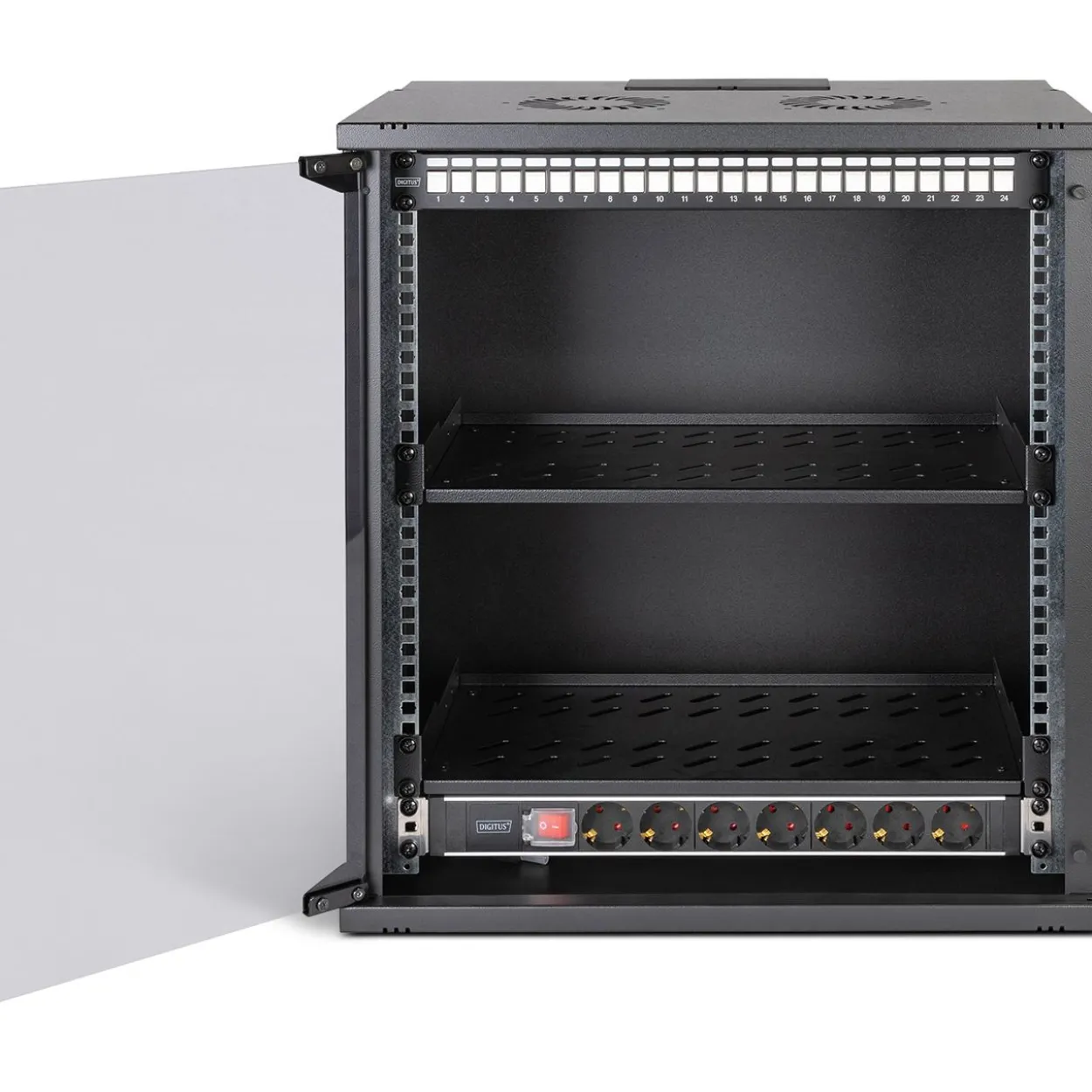 Digitus Netzwerk-Set 483 mm (19") - 12HE, 540x400 mm (BxT)sw