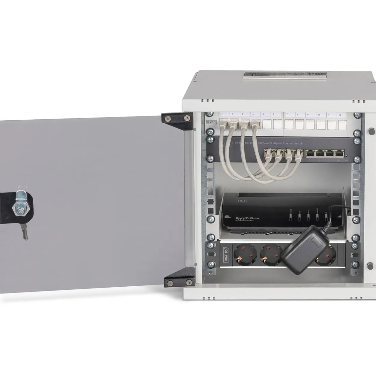 Digitus Netzwerk-Set 254 mm (10") - 6HE, 312x300 mm (BxT) gr