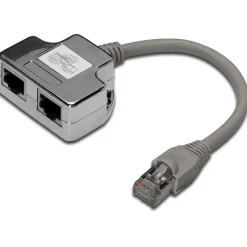 Digitus Patchkabel Adapter DIGITUS Cat5e 2x RJ45 -> 1x RJ45 0.19m