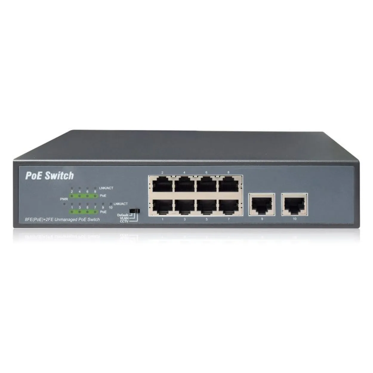 Digitus 8-Port Fast Ethernet PoE-Switch + 2 Uplinks