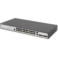 DIGITUS 24-Port Gigabit Layer 2 Switch 24-port + 2 combo and 2 SFP uplink port