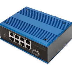 Digitus Switch Ind. 8-Port 10/100 PoE Unmanaged blau