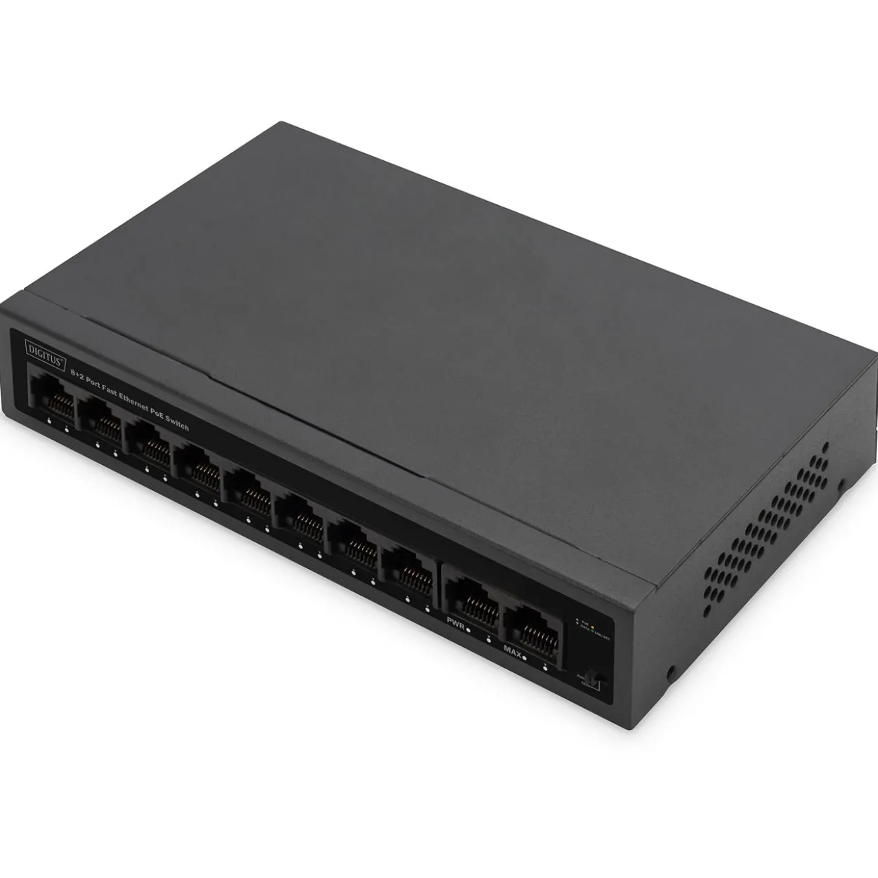 Digitus Switch 8+2Port 10/100 30W FE PoE Unmanaged schwa