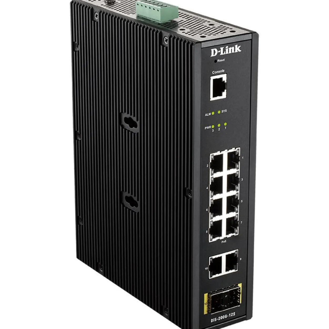 D-LINK 12 Port L2 Industrial Smart Managed Switch with 10 x 1GBaseTX ports and 2 x SFP ports