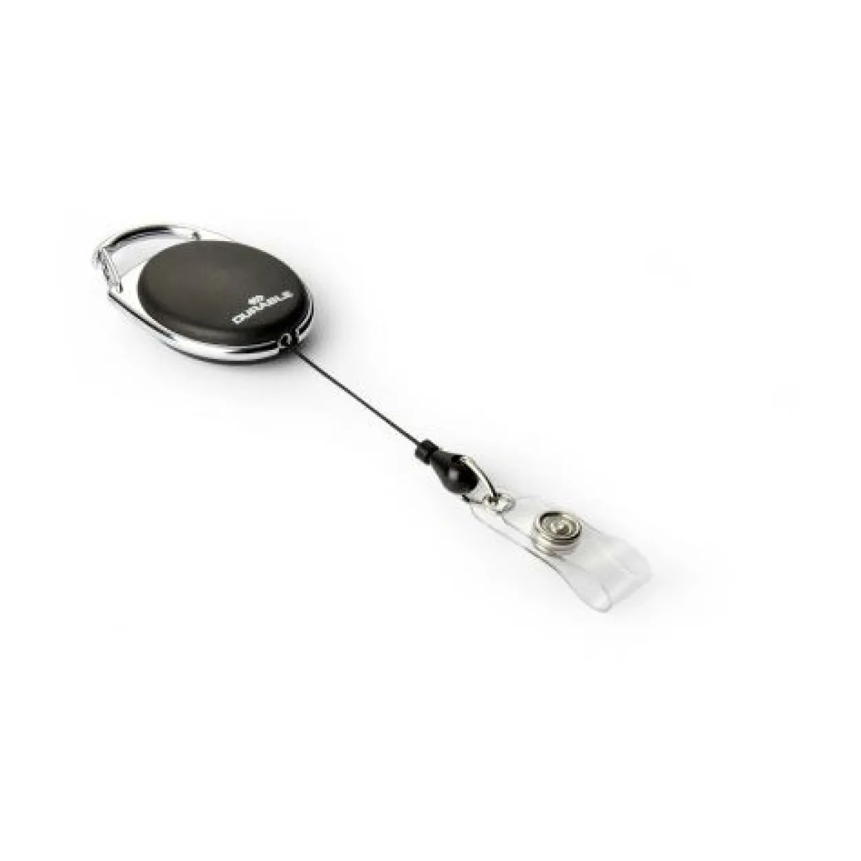 DURABLE Ausweishalter mit Jojo, oval, schwarz