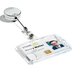 Durable Jojo Chrome m Aufrollmechanismus u Gürtelclip 10 St