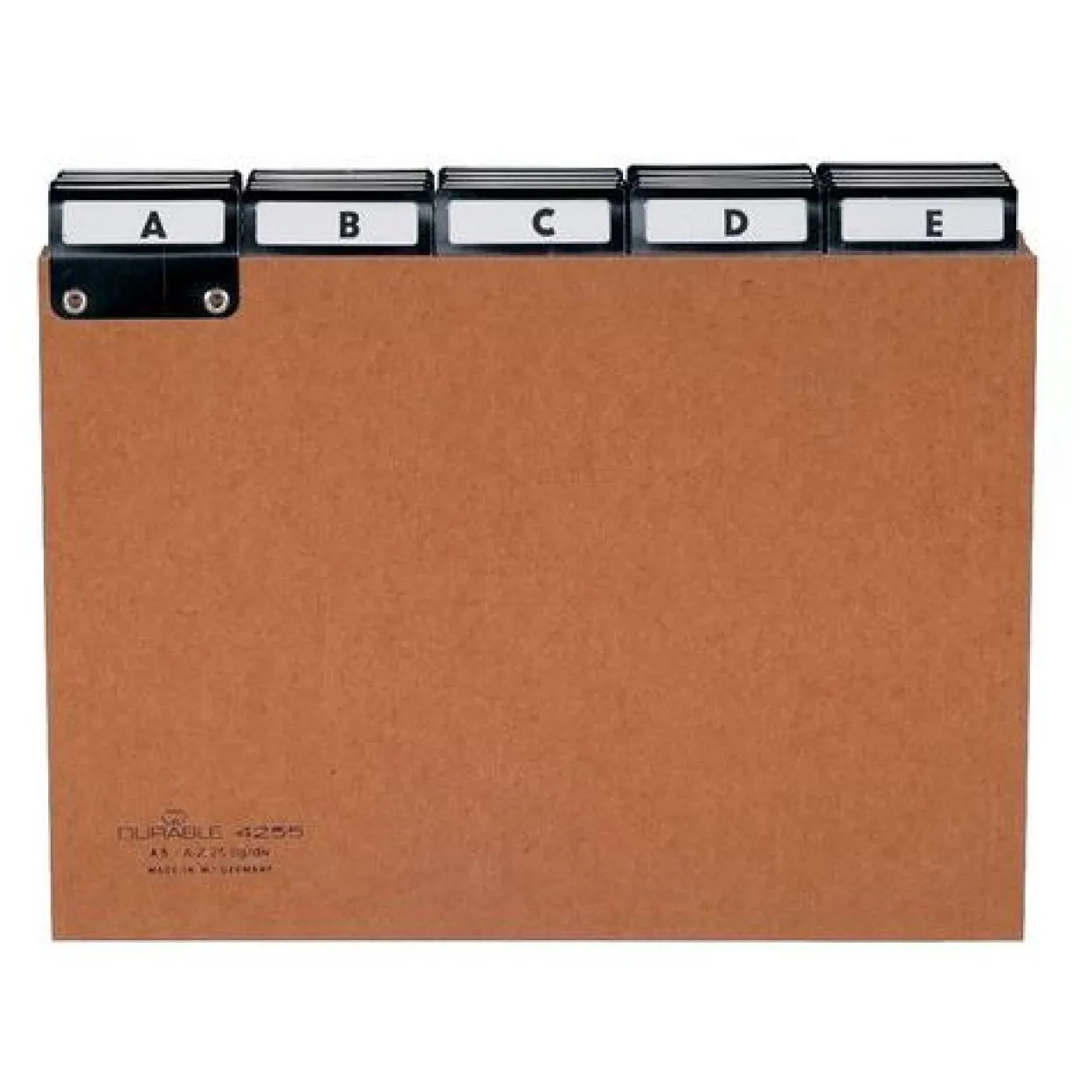 Durable Karteiregister A - Z, Pressspan, DIN A5 quer, braun