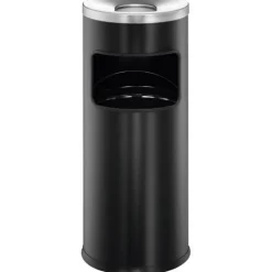 Durable Papierkorb Safe mit Ascher rund schwarz