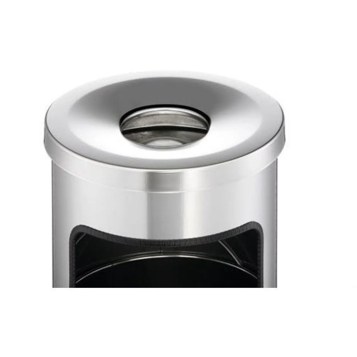 Durable Papierkorb Safe mit Ascher rund silber