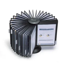 DURABLE Sichttafelsystem SHERPA® Display System carousel 40 563301 DIN A4 schwarz mit 40 St. Sichttafeln