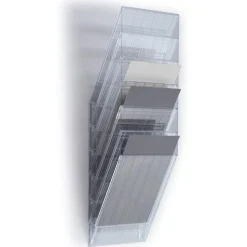 DURABLE Wandprospekthalter FLEXIBOXX transparent DIN A4 hoch 6 Fächer