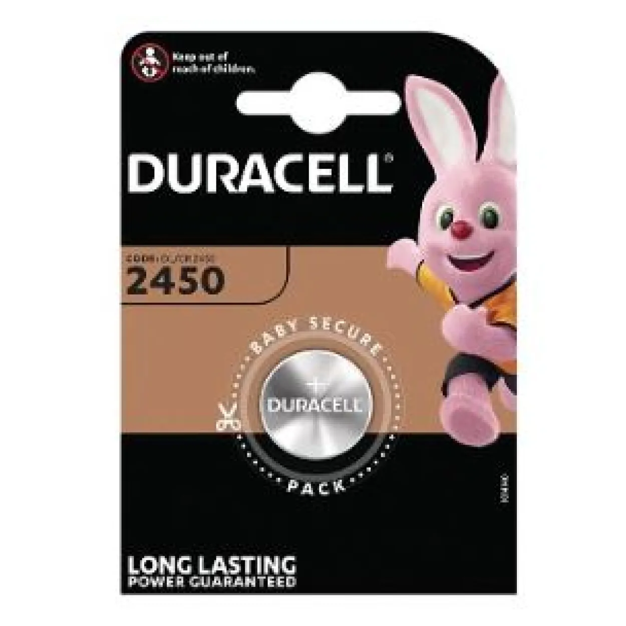 Duracell Batterie Lithium, Knopfzelle, CR2450, 3V Electronics, Retail Blister (2-Pack)