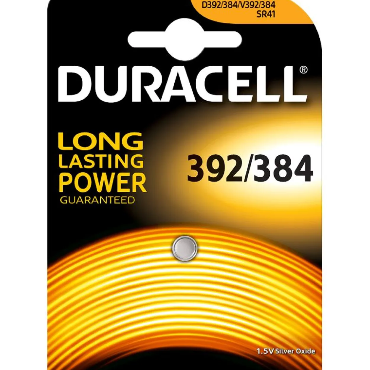 Duracell 392/384 SR41 Silber Knopfzellen Batterie 1.5 V 1er Pack