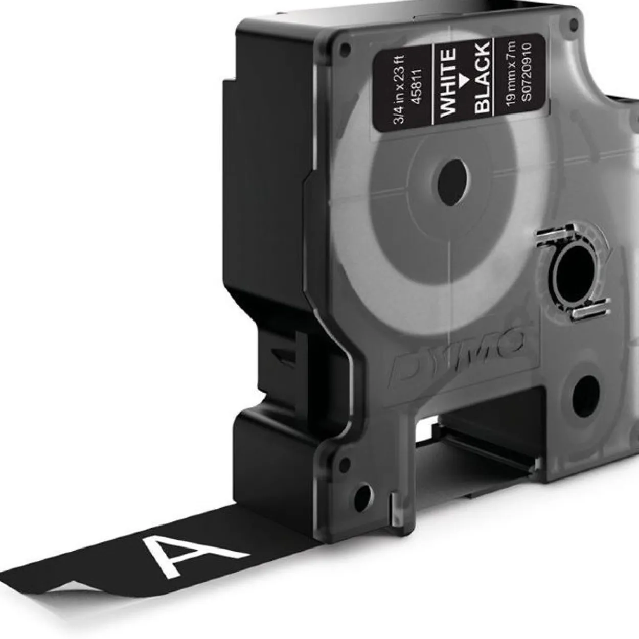 Dymo D1 19mm x 7m weiß auf schwarz