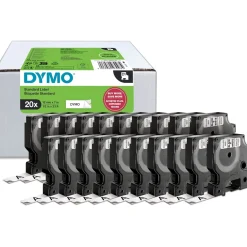 DYMO Schriftbänder D1 45013 2231632, 12 mm, schwarz auf weiß, 20 St.