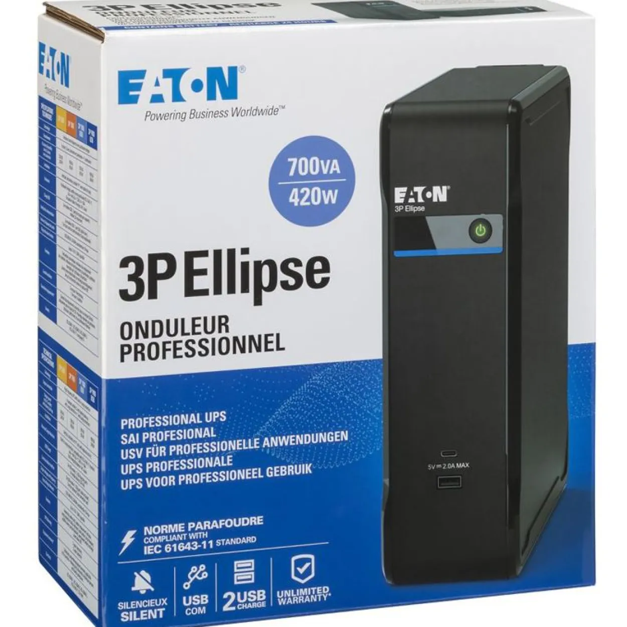 Eaton USV 3P700UI 700VA 420W USB IEC