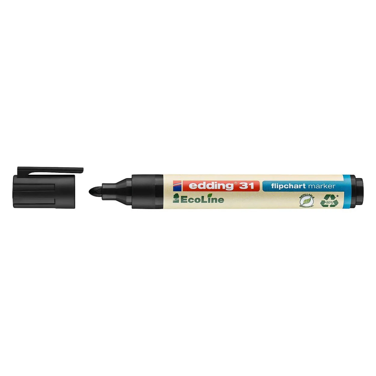 edding 31 Ecoline Flipchart-Marker schwarz 1,5 - 3,0 mm, 10 St.