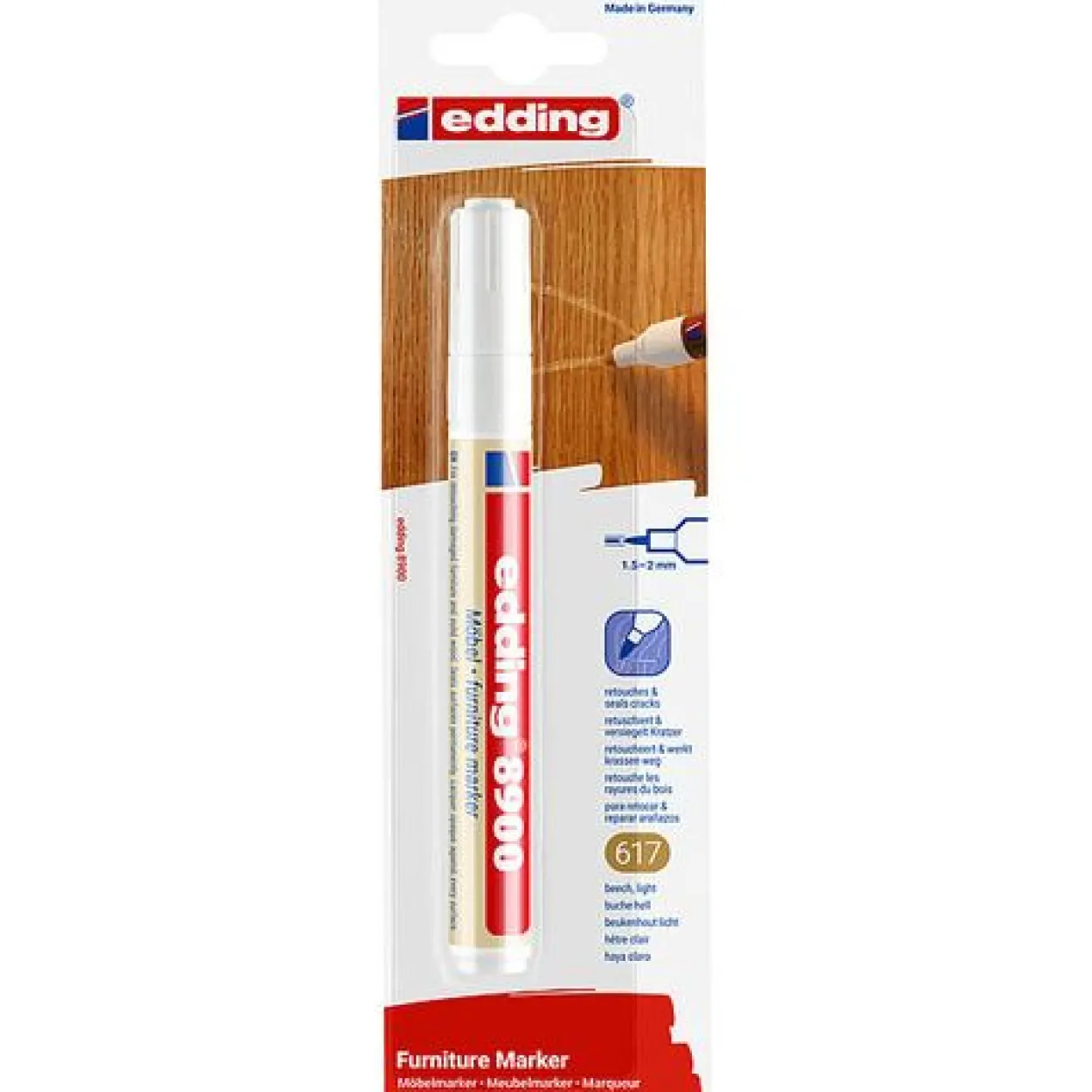 edding 8900 Möbelmarker braun 1,5 - 2,0 mm, 1 St. Buche hell