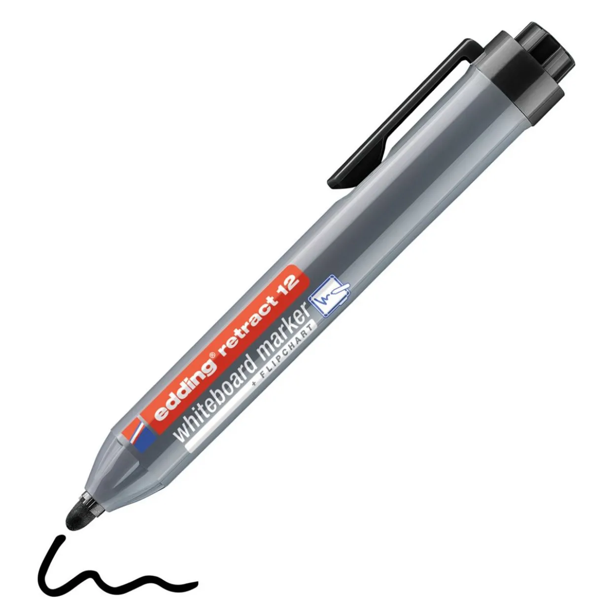 edding retract 12 Whiteboard-Marker schwarz 1,5 - 3,0 mm, 1 St.