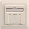 EFB Elektronik Datendose Cat.6A 500MHz oben/unten,Unterputz,2xRJ45, weiß