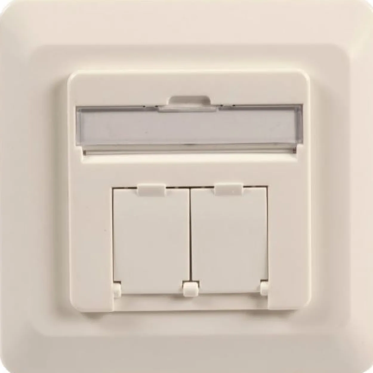EFB Elektronik Datendose Cat.6A 500MHz oben/unten,Unterputz,2xRJ45, weiß