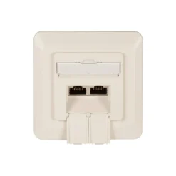 EFB Elektronik Datendose Cat.6A 500MHz oben/unten,Unterputz,2xRJ45, weiß
