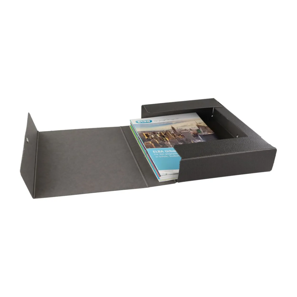 ELBA Heftbox 8,5 cm schwarz marmoriert