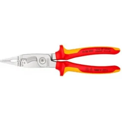 Elek.-Installationsz. L.200mm VDEschwarz atram. Kopf o.Öffnungsfeder Knipex