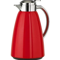 Emsa Campo Isolierkanne, 1 Liter (rot/edelstahl, QUICK TIP Verschluss)
