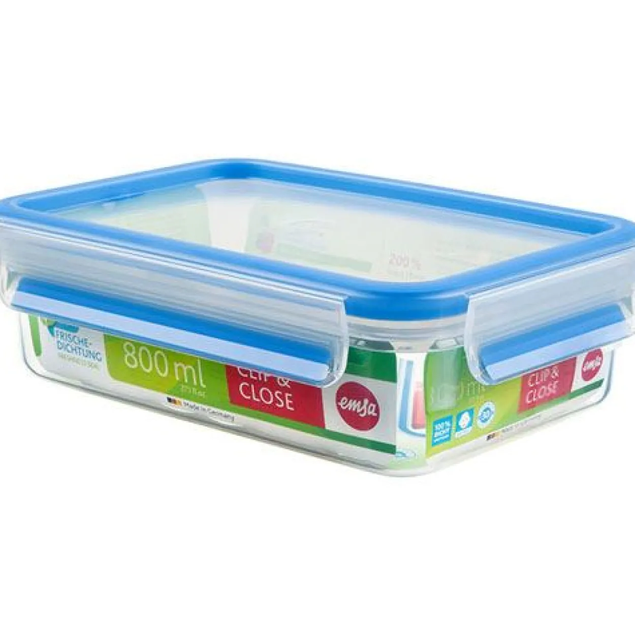 emsa Frischhaltedose CLIP & CLOSE, 0,80 Liter, transparent