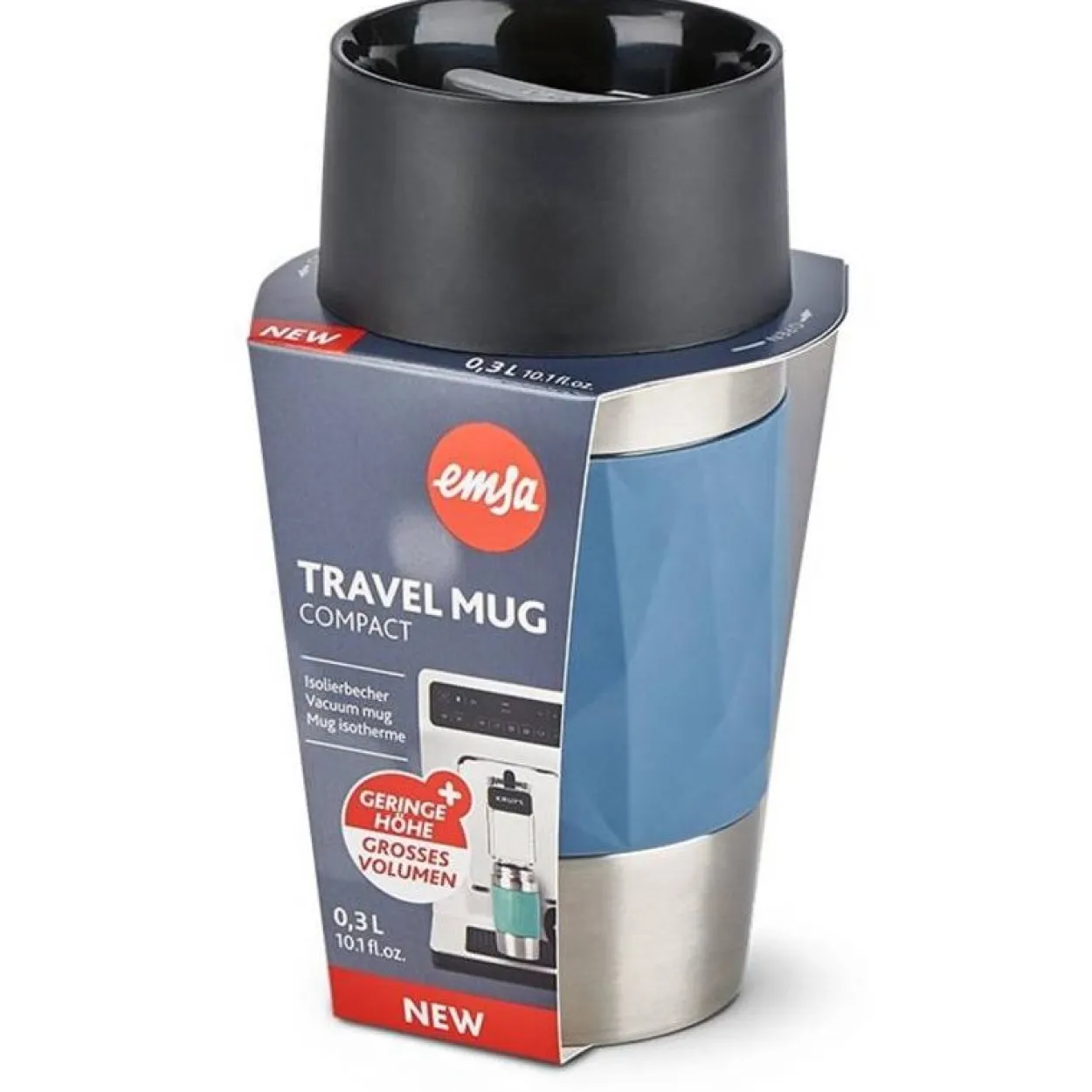 emsa Isolierbecher Travel Mug Compact blau 0,3 l