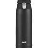 Emsa TRAVEL MUG light Thermobecher (schwarz (matt), 0,4 Liter, Flip-Deckel)
