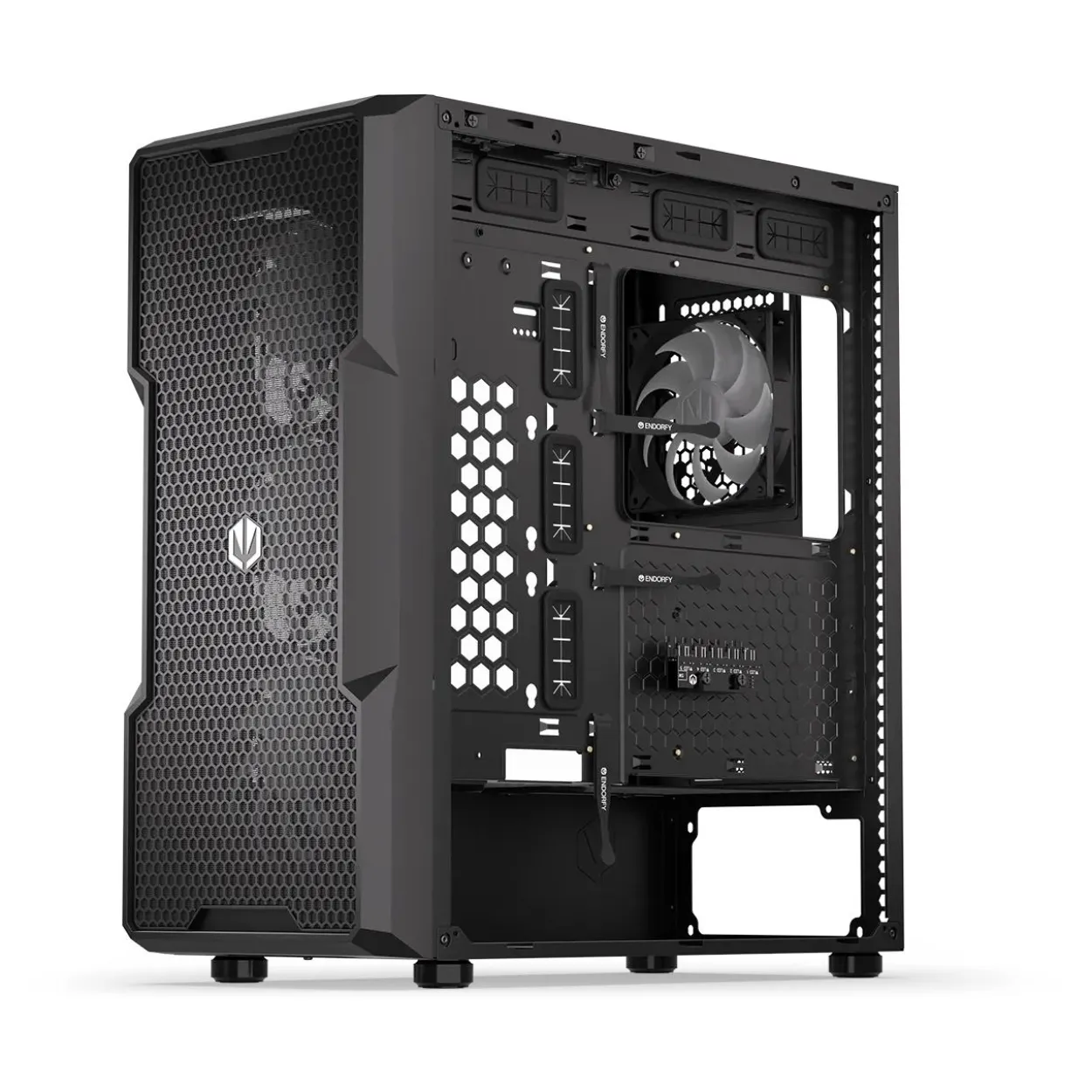 Endorfy Regnum 400 ARGB mit Sichtfenster Midi Tower ohne Netzteil schwarz