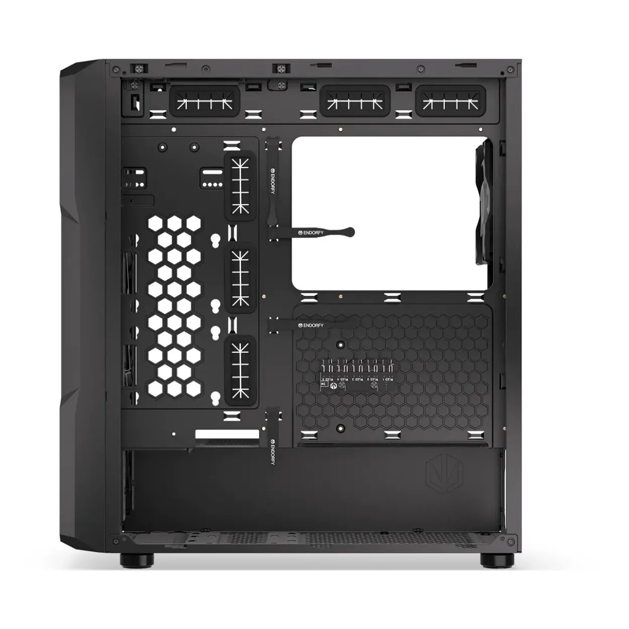 Endorfy Regnum 400 ARGB mit Sichtfenster Midi Tower ohne Netzteil schwarz