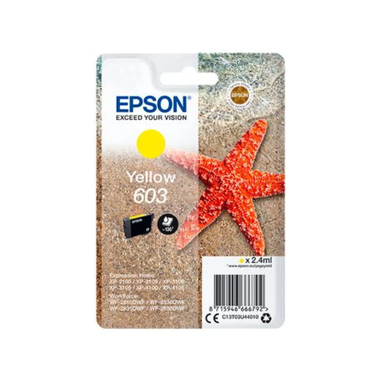 Epson Patrone 603 T03U4 2,4 ml gelb