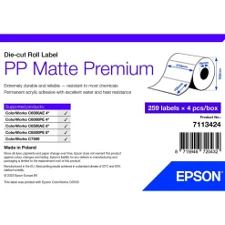 EPSON PP MATTE LABEL PREM DIE-CUT ROLL 105X210MM 259 LABELS