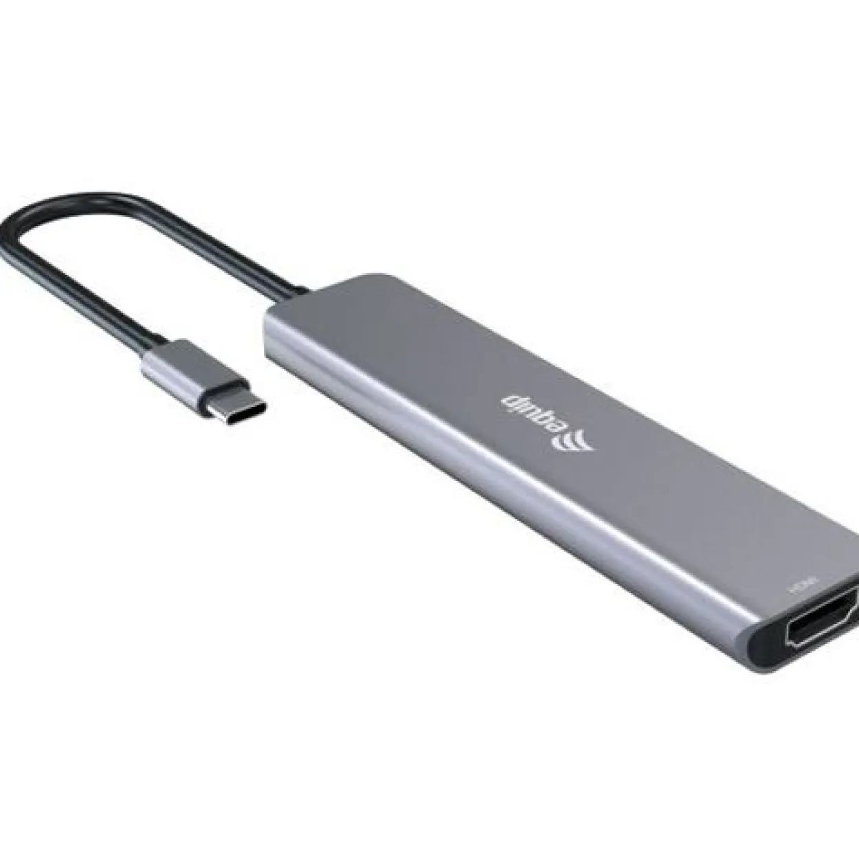 Equip Adapter USB-C->HDMI/4xUSB-C/USB-A 4K/ 60Hz 0.25m Alu.