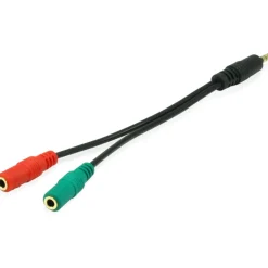Equip Audio Splitter Klinke Stecker auf 3.5mm Klinke Buchse Stereo Schwarz