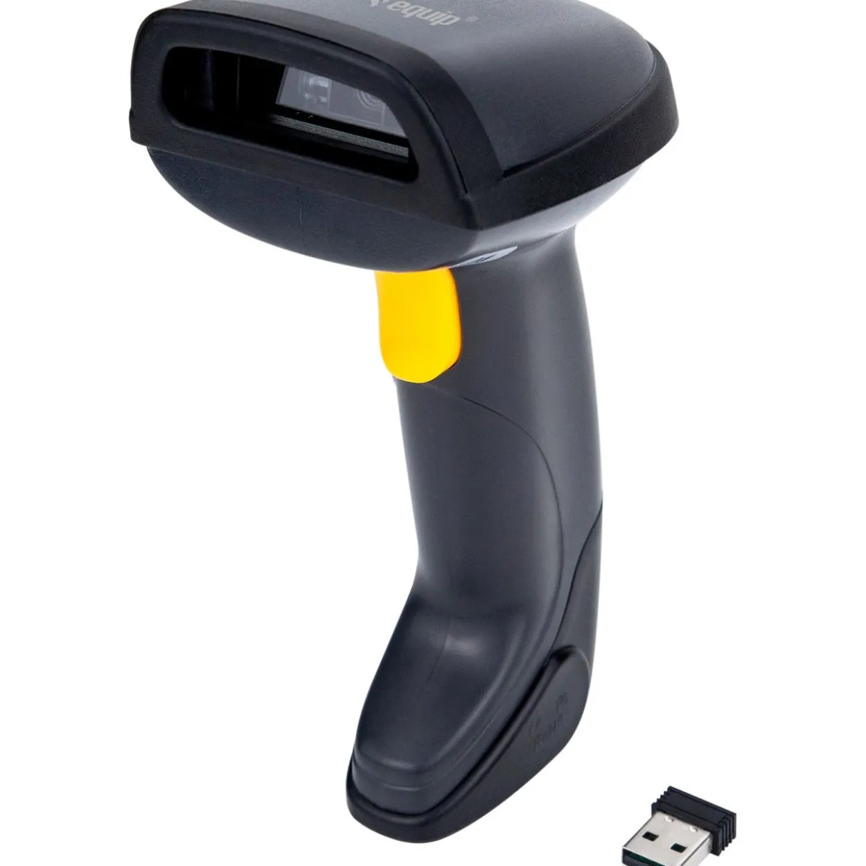 Equip Barcode Handscanner 2D Laser mit Halterung 2.4GHz sw