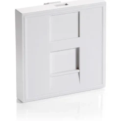 equip French Modular Einsatz 45x45mm 1-Port, reinweiß